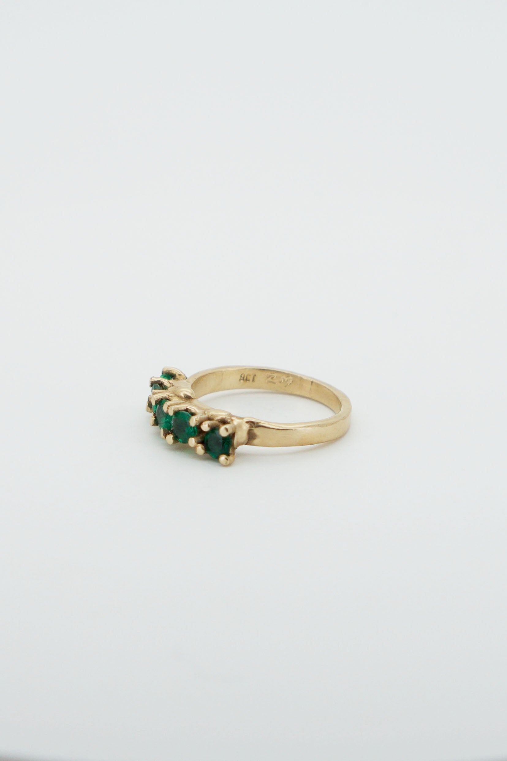 emeralds + solid 9ct yellow gold