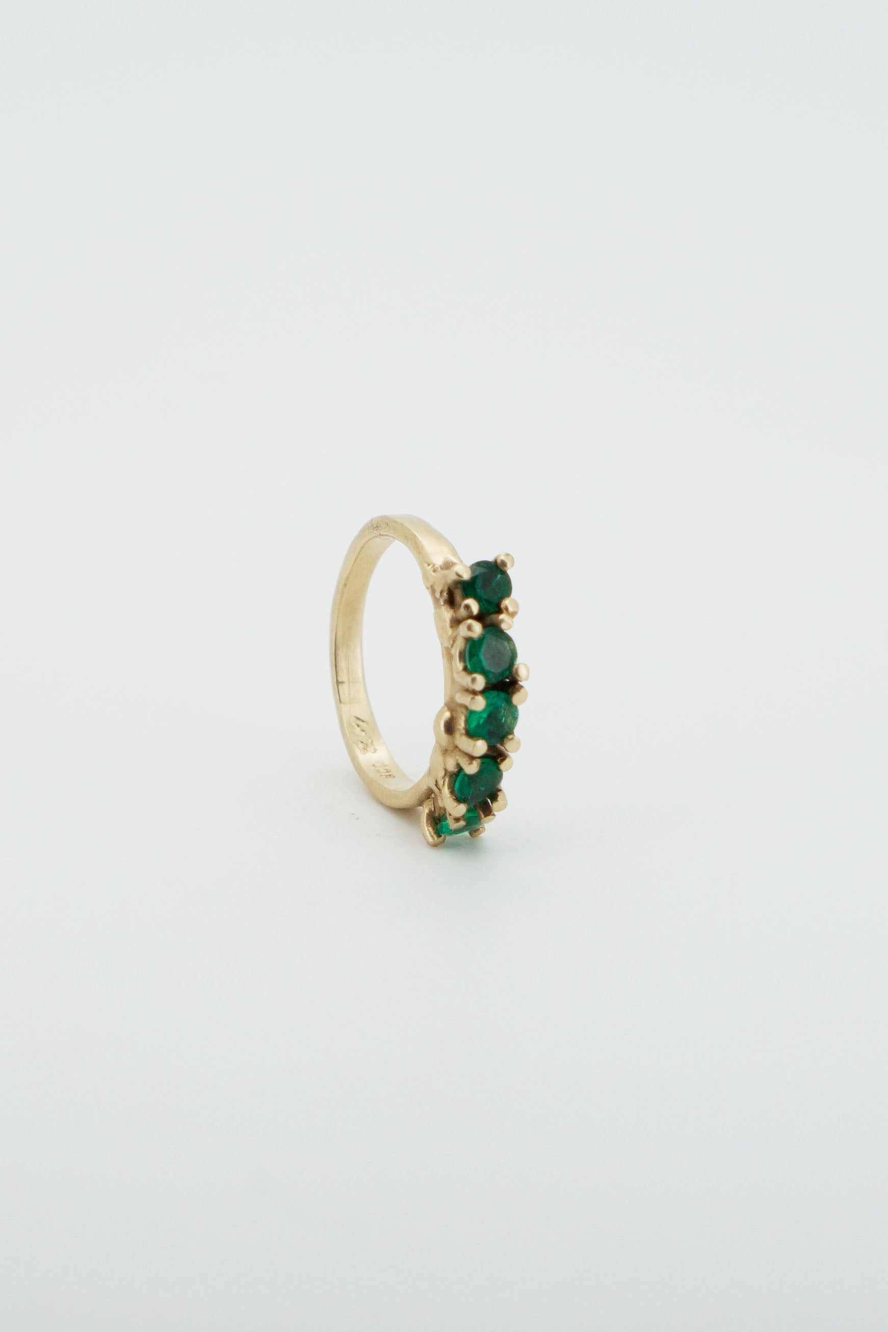 emeralds + solid 9ct yellow gold