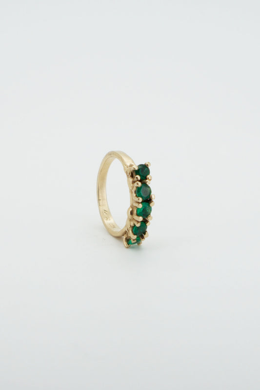 emeralds + solid 9ct yellow gold