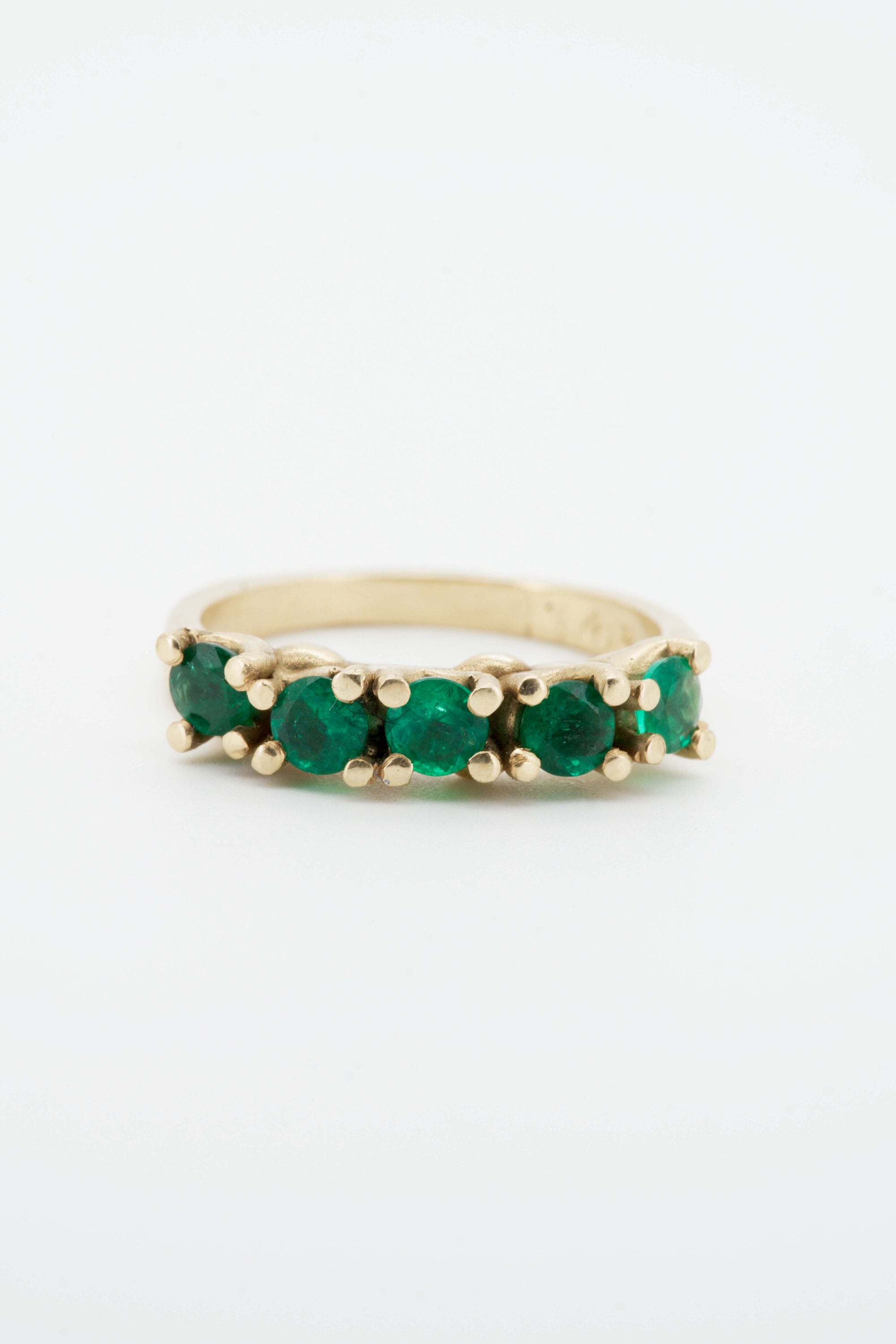 emeralds + solid 9ct yellow gold