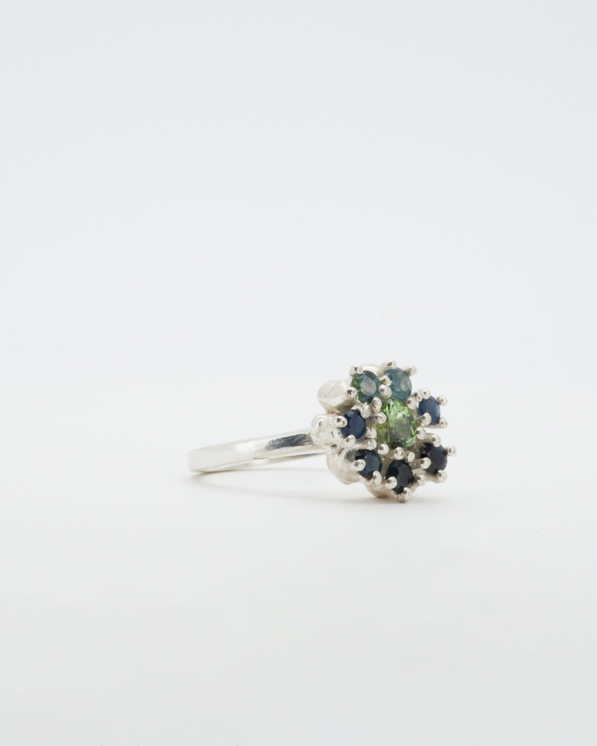 green sapphire & reject sapphires + silver