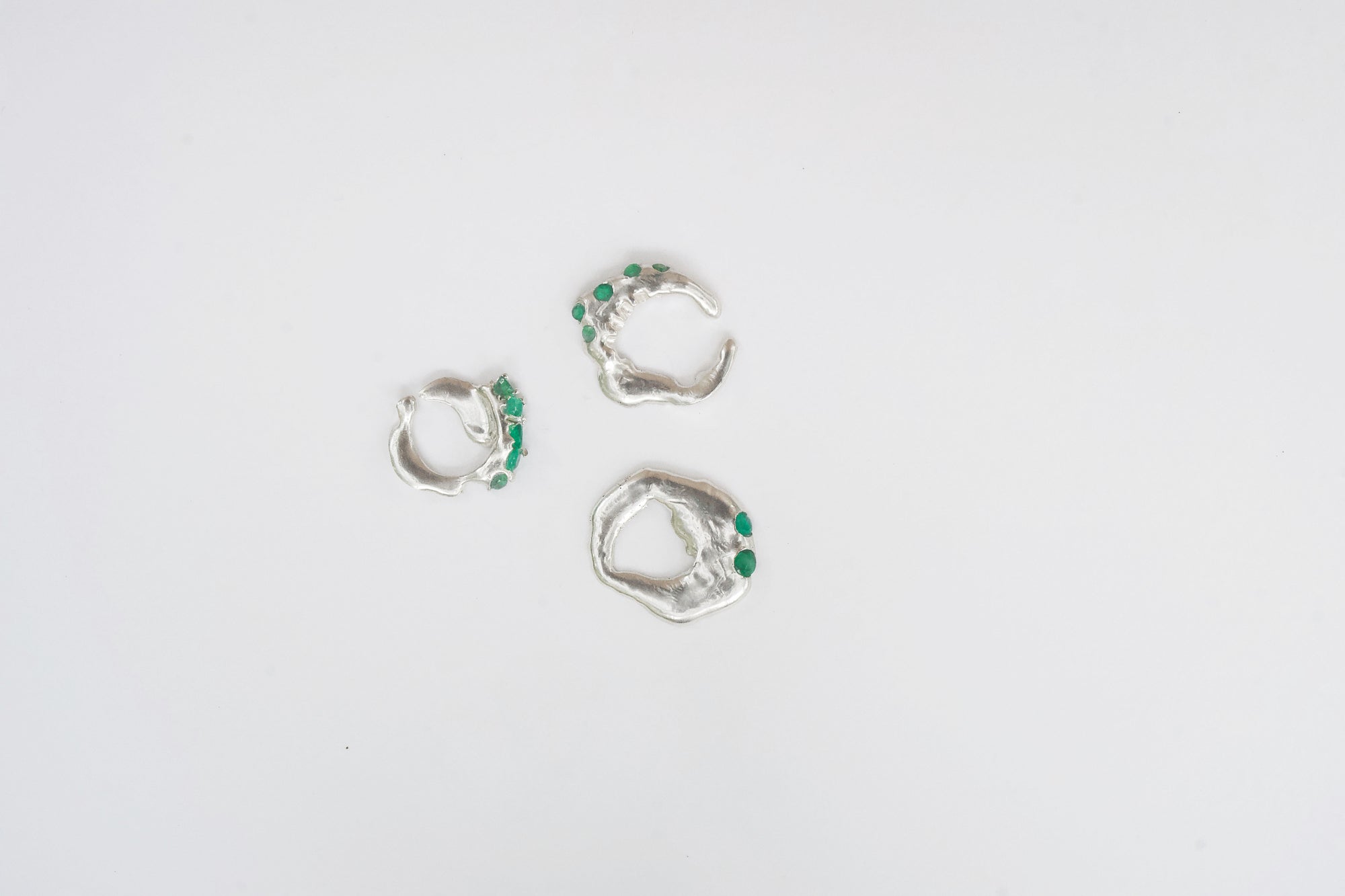 Not for Wearing - silver + reject emeralds