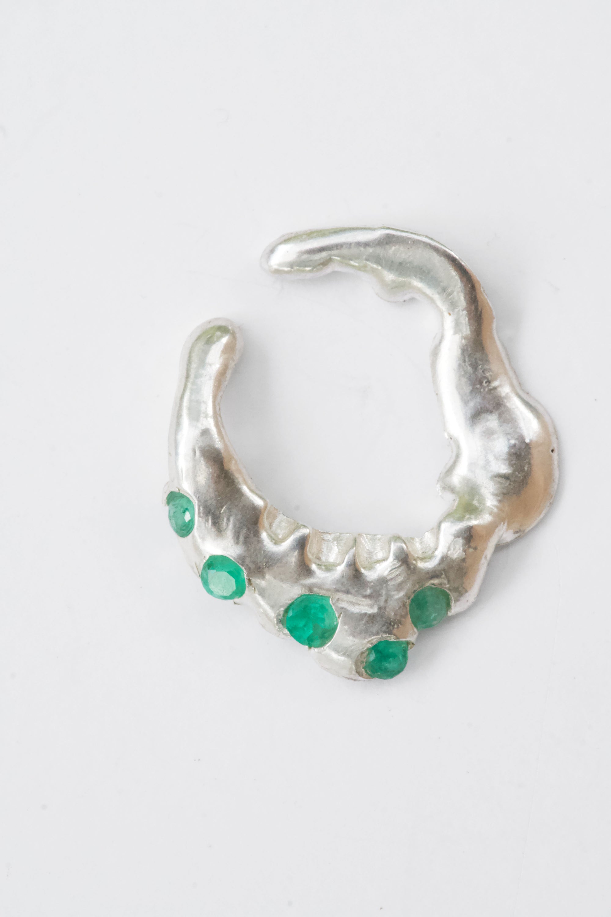 Not for Wearing - silver + reject emeralds