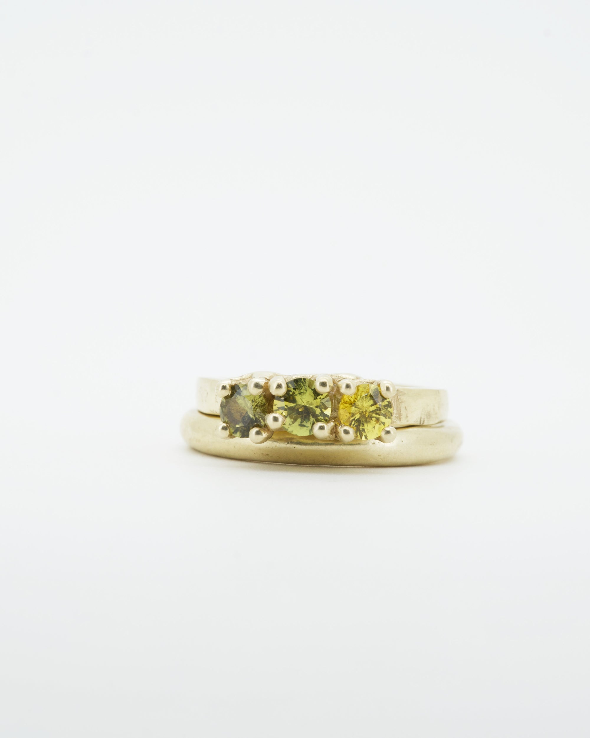 yellow sapphires + solid 14ct yellow gold