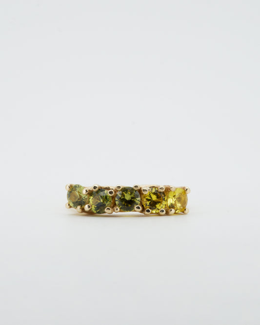 Yellow sapphires + 9ct yellow gold