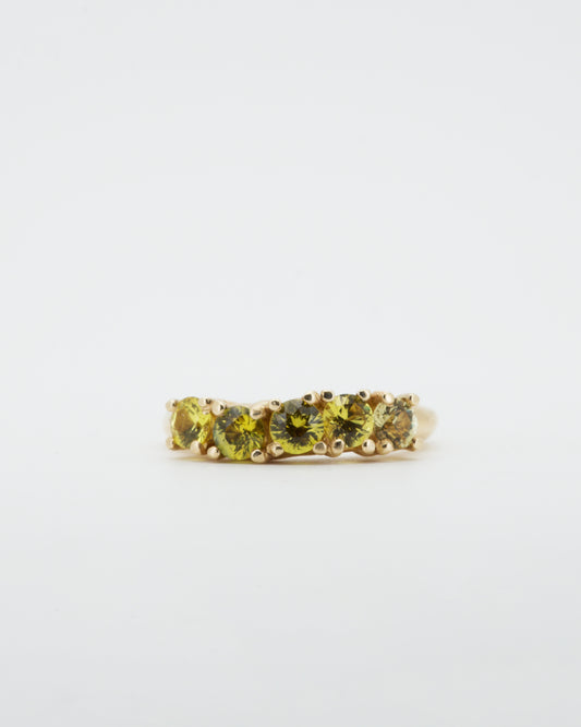 Yellow sapphires + 9ct yellow gold slender nuque