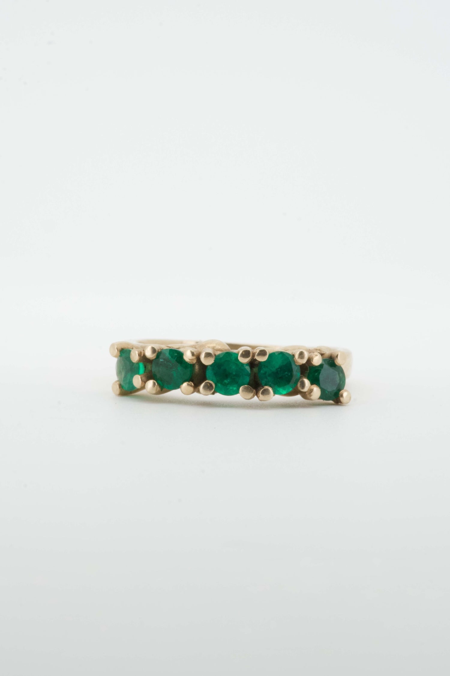 emeralds + solid 9ct yellow gold